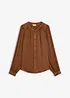 Blouse met biezen van kant, bonprix