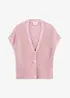 Mouwloos vest met decoratieve knopen, bonprix