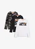 Longsleeve van puur katoen (set van 3), bonprix