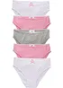Meisjes slips met satijnen strikje (set van 5), bonprix