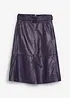 Leren rok van lamsnappa met riem (2-dlg. set), bonprix