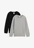 Sweater van puur biologisch katoen (set van 2), bonprix