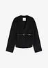 Oversized blazer met riem in wollook, gewatteerd, bonprix