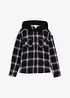 Flanellen longsleeve met capuchon, bonprix