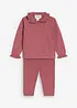 Gebreide trui met volantkraag en legging ( set van 2 stuks), bonprix
