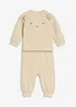 Sweater en broek met biologisch katoen (2-dlg. set), bonprix