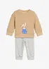 Baby shirt en sweatpants van biologisch katoen(2-dlg. set), bonprix