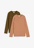 Longsleeve van biologisch katoen (set van 2), bonprix