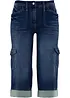 Stretch cargo jeans, mid waist, bonprix