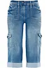 Stretch cargo jeans, mid waist, bonprix