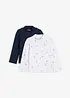 Longsleeve met elastisch biologisch katoen (set van 2), bonprix
