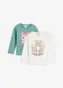 Meisjes longsleeve (set van 2), bonprix