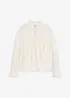 Blouse met strik van fijne viscosemix, bonprix