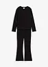 Longsleeve en jersey broek (2-dlg. set), bonprix