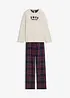 Pyjama met flanellen broek van zacht katoen (2-dlg. set), bonprix