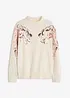 Oversized trui met pailletten, bonprix