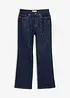 Straight jeans met comfortband met strass, mid waist, bonprix