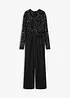 Jumpsuit met geborduurde pailletten, bonprix
