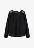 Chiffon blouse met strass, bonprix