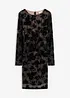 Mini jurk van fijne mesh met flockprint, bonprix