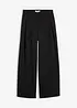 Broek met plooien, comfortabele tailleband en split, bonprix
