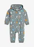 Baby sweat jumpsuit met capuchon van biologisch katoen, bonprix