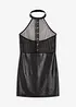 Sexy halter jurk in wetlook, bonprix