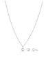 Ketting & oorringen van 925 sterling zilver (3-dlg. sieradenset), elli
