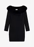 Gebreide jurk met rand van imitatiebont, bonprix