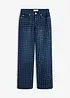 Casual straight jeans met strass, mid waist, bonprix