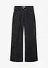 Wide leg broek van stretch katoen, bonprix