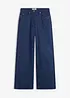 Wide leg broek van stretch katoen, bonprix