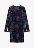 Mini jurk van soepel velours, bonprix