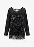 Longsleeve met pailletten franjes, bonprix