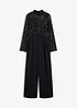 Jersey jumpsuit met pailletten, bonprix