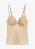 Corrigerende voorgevormde bh top met glanseffect, medium corrigerend, bonprix