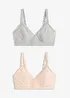 Voedingsbh zonder beugels met biologisch katoen (set van 2), bonprix