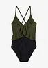 Badpak met cut-out en volants, bonprix
