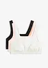 Bralette met biologisch katoen (set van 3), bonprix