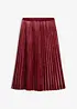 Plissé rok van zacht fluweel, bonprix
