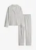 Pyjama met viscose en knoopsluiting, bonprix
