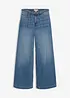Wide leg jeans mid waist, full length, bonprix