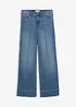 Wide leg jeans mid waist, full length, bonprix