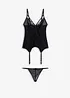 Bustier met jarretels en string (2-dlg. set), bonprix