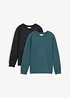 Sweatshirt van zachte katoenmix (set van 2), bonprix