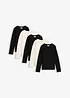 Longsleeve van puur biologisch katoen ( set van 5), bonprix