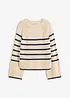 Trui met contrastrerende strepen, bonprix