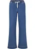 Mid waist stretch jeans, wide leg, bonprix
