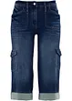 Stretch cargo jeans, mid waist, bonprix