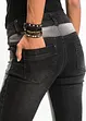 Skinny jeans tweekleurig in bikerstijl, bonprix